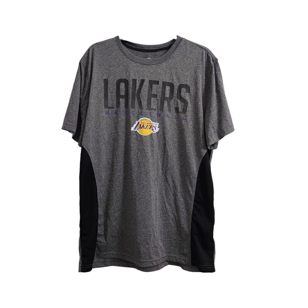 Los Angeles Lakers Shirt Mens XL UNK NBA Activewear Gray Short Sleeve Basketball